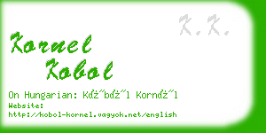 kornel kobol business card